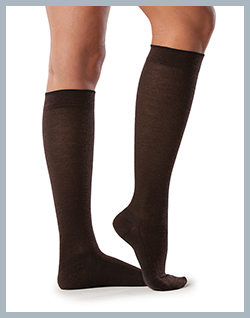 Sigvaris 240 Series Merino Wool Socks for Men & Women - Women's Brown pictured