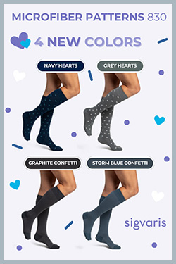 Sigvaris Microfiber Patterns 830 - 4 New Colours