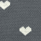 830 Microfiber Series Grey Hearts 25
